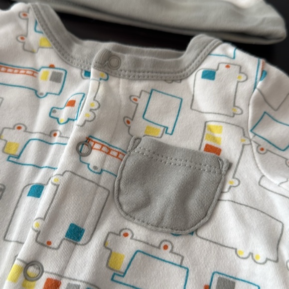 Offspring Gray and Multicolor Kids One Piece Footie - Picture 2 of 5